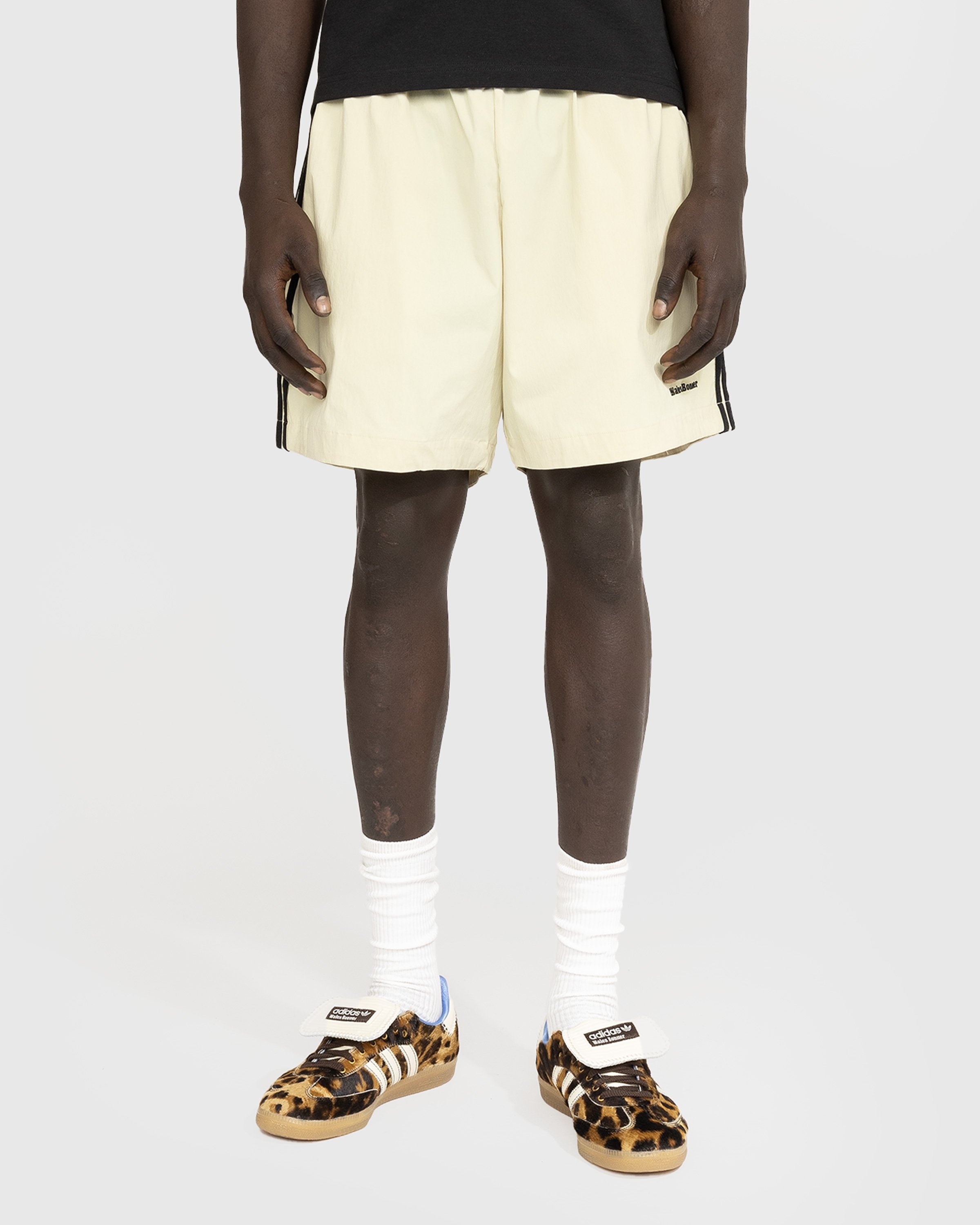 Cream adidas shorts top